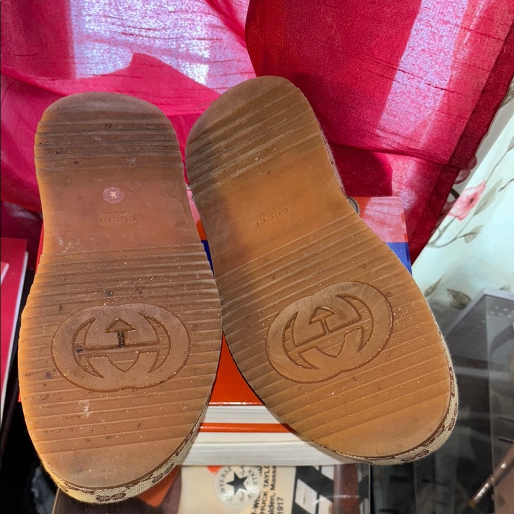 Gucci Platform Brown Monogram Slide Sandals - Picture 3 of 5